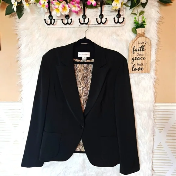 Jones New York Paisley Lined Suit Jacket - Picture 1 of 5